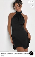 Lulus black halter mini dress