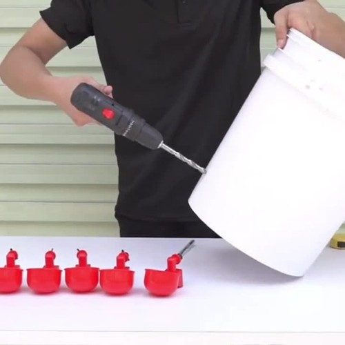 6x Automatic Chicken Water Cup Waterer Poultry Drinking Bowl Feeder Drinker DF - Video 1 of 1