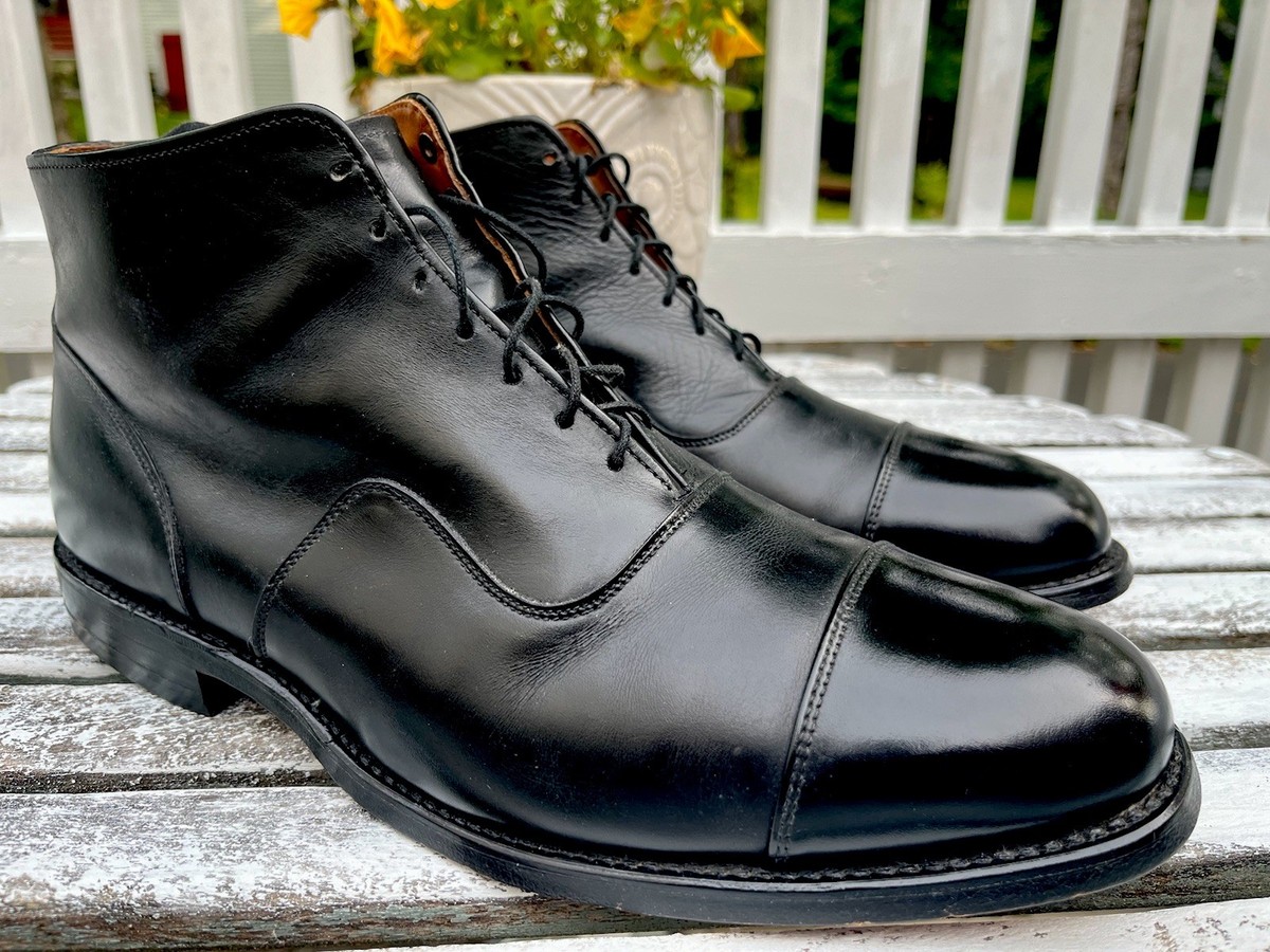 靴 Allen Edmonds Bradley - Black ALLEN EDMONDS BRADLEY SPLIT TOE BLACK LEATHER DERBY LACE UP