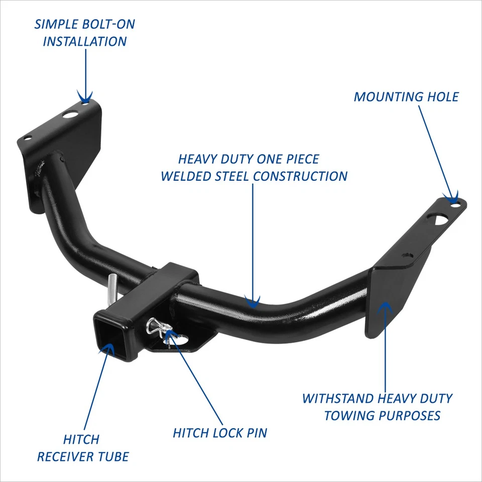 Receptor de engate de reboque com pino para 83-11 Ford Ranger/94-09 Mazda B Series 2" classe-3 - Imagem 2 de 4