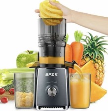 ￼ SPZK Professional Cold Press Juicer for Whole Fruits & Vegetables, New Upgrad