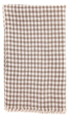 Luigi Borrelli Brown Kariert Langer Schal - 198cm x 68.6cm - (LBSS12212)