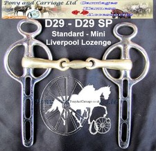 Carriage Driving Liverpool Lozenge Horse Bit Style D29 Mini - Large