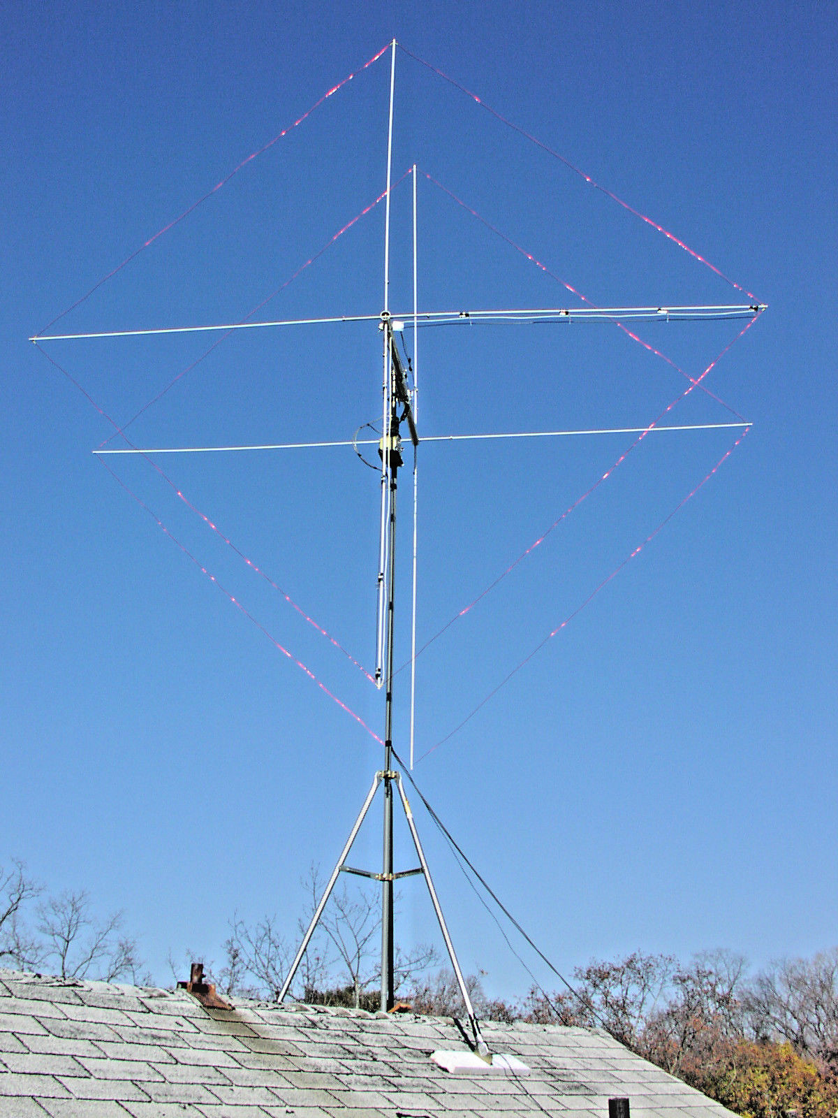 TWO ELEMENTS 11 METERS, "TRUE" CB QUAD ANTENNA 8KW, BROADBAND, DUAL