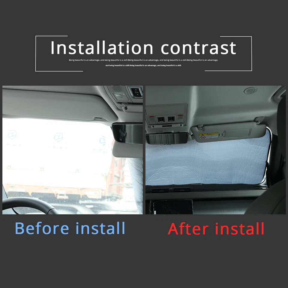 Large Sun Shade Car Windshield Visor For Land Rover Defender 90 110 2020-2021 - Image 3 of 4