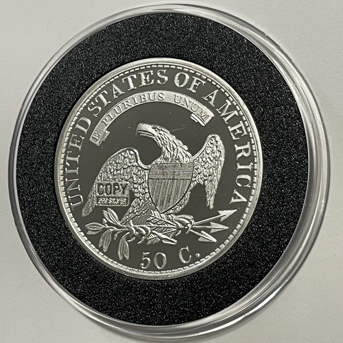 1807 Capped Bust Half Dollar Proof Coin Copy 2 Troy Oz .999 Fine Silver Round - Picture 10 of 14