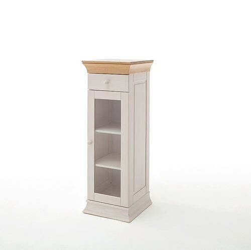 Vitrine Kiefer massiv weiß-antik - Boston - Bild 1 von 1