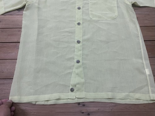 Camisa deportiva BALENCIACA con botones talla L verde transparente para hombre - Imagen 4 de 7