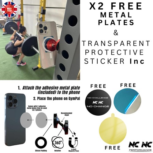 Magnetic Mobile Phone Holder Double Sided Gym Universal Selfie Stick A