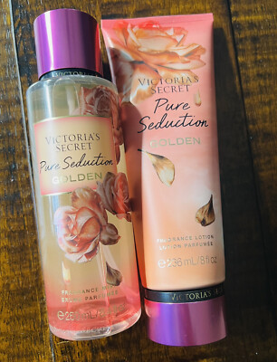Victoria's Secret PURE SEDUCTION GOLDEN Fragrance Mist & Lotion Set