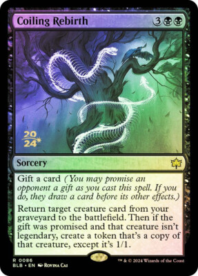 MTG  FOIL Coiling Rebirth (Prerelease) (Bloomburrow)  - Promo #086