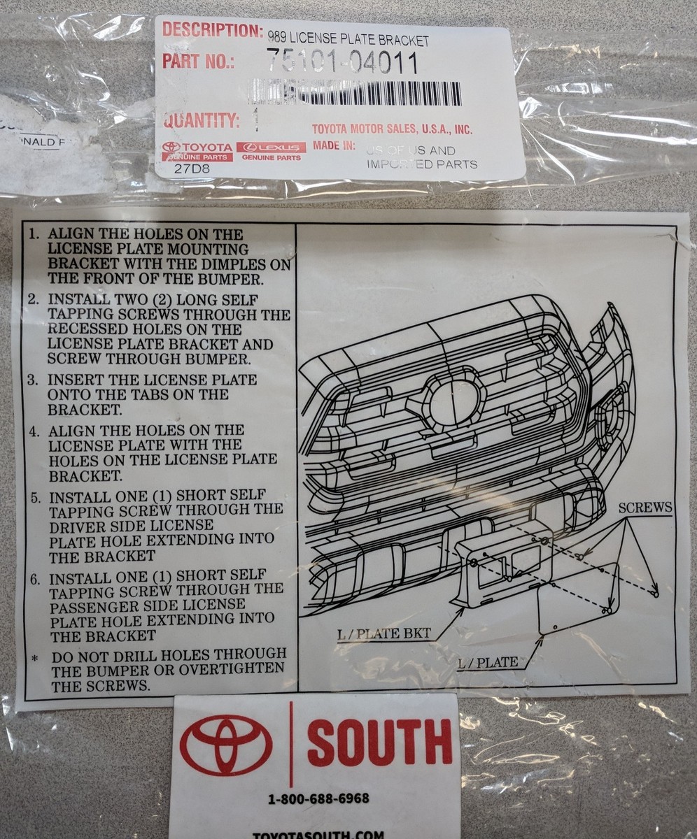 Supporto Targa Anteriore Per Toyota Tacoma 2016-2022 – Ricambio In Plastica PP, TO1068134 - 6