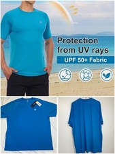 Hodo Sports Men's Swim Shirt Lightweight Short Sleeve Rash Guard UPF 50 XXL