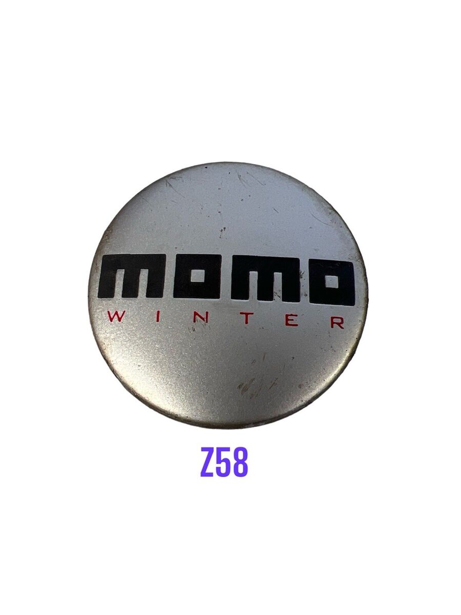 MOMO Silver w/ Gray & Red Logo Wheel Center Cap Hub Cap MOMO Silver w/ Gray & Red Logo Wheel Center Cap Hub Cap