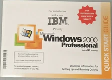 Vintage IBM PC OS Manual Microsoft Windows 2000 Professional Quick Start Guide