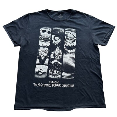 Tim Burton's The Nightmare Before Christmas Jack Skellington Shirt Men's Size XL