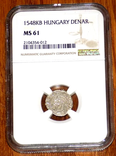 1548 KB HUNGARY DENAR NGC MS61 Hungarian Medieval UNCIRCULATED CERTIFIED COIN