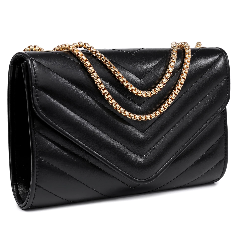 Moda para mujeres Bolso sin asas Acolchado Correa Bolso de mano Hombro Mensajero Bolsos Cartera para tarjetas Foto 2 de 4