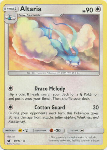 Altaria 80/111 Crimson Invasion Rare Near Mint Pokemon DNA GAMES
