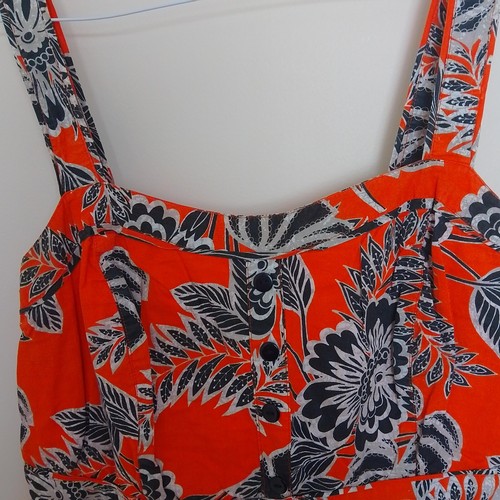 M&Co Summer Dress 100% Cotton Size XXL / UK 16 Floral Print Short Beach Dress - Picture 2 of 5