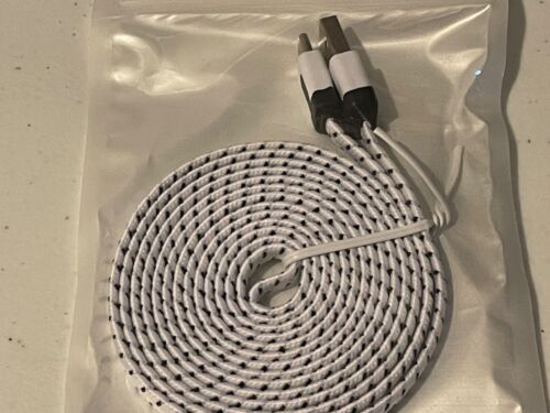 Flat Braided Nylon Noodle Fabric Charger Cable for Micro USB C TYPE reversible - Picture 20 of 30
