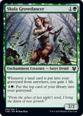 Skola Grovedancer Light Play, English Magic the Gathering MTG Theros Beyond Deat