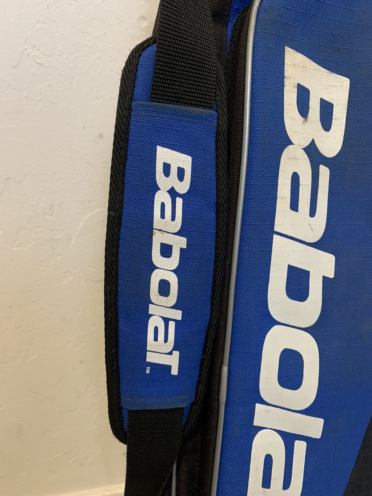 Babolat Tennis Racket bag Blue And White Shoulder Carry Case eBay