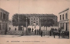 Angouleme France Downtown WWI US Soldier Mail Military Camp Vtg Postcard F9