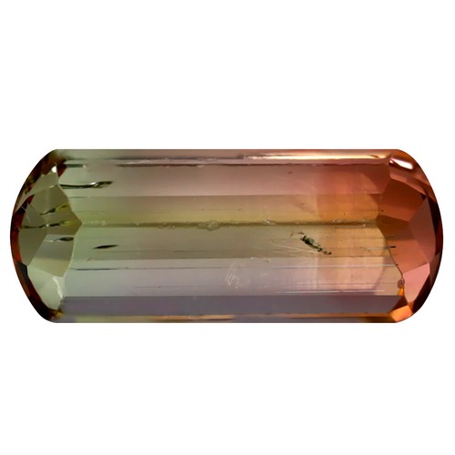 3.19 ct Octagon (14 x 6 mm) Unheated / Untreated Mozambique Bi- Tourmaline - Picture 2 of 2