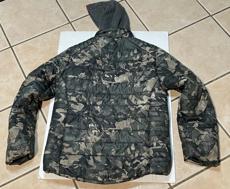 Camo green hoodie jacket youth boys 14 / 16 full zip PBJ83456A - Image 2 of 4