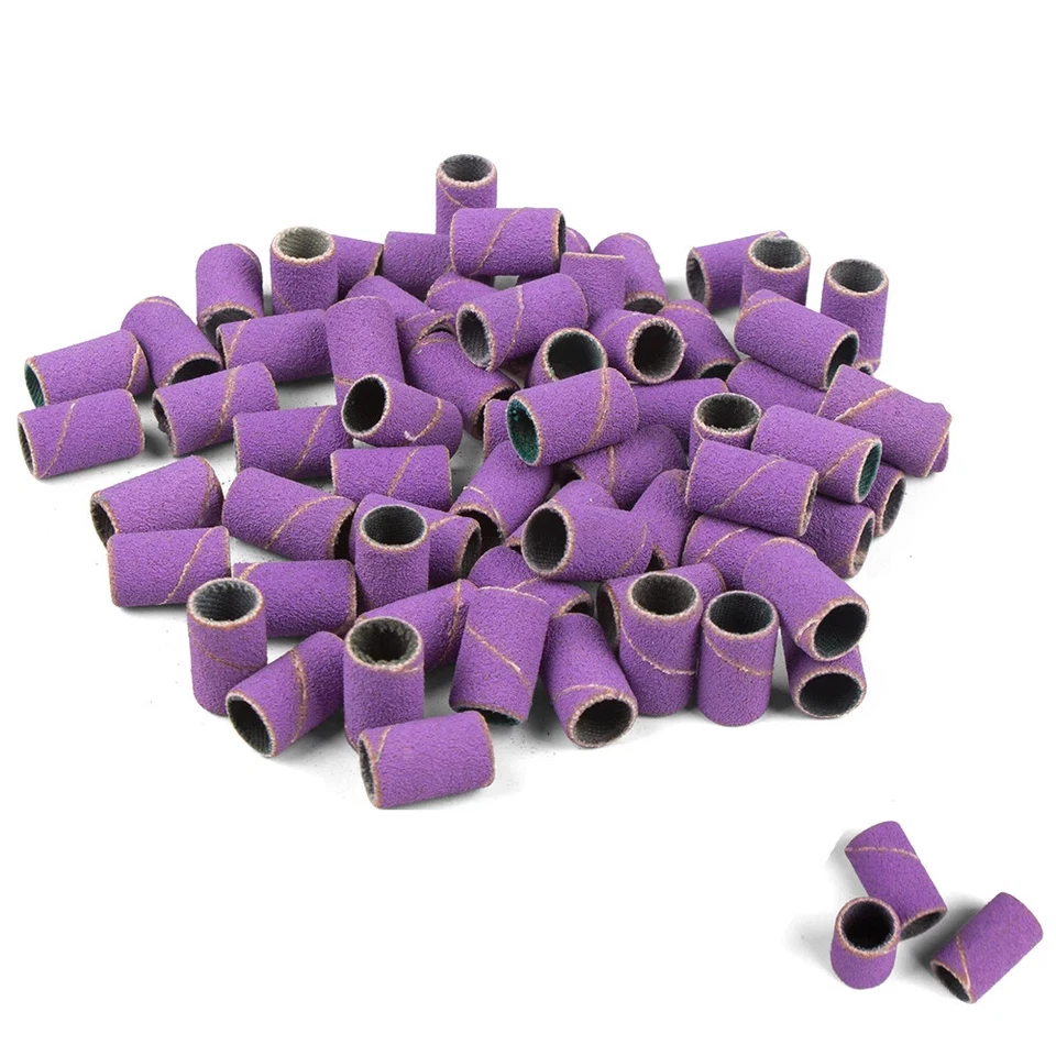 1000pcs Nail Sanding Bands Nail Drill Bit Caps for Manicure Gel Polish Removing - Image 3 of 4