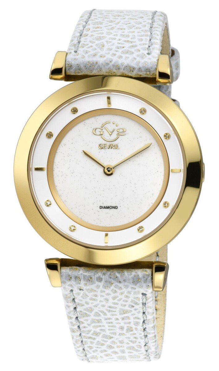 GV2 by Gevril Women 14401 Lombardy White Sparkle Dial  display picture 3