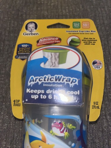 NUK GERBER 9 OZ FORTGESCHRITTENE ENTWICKLUNGSBECHER ARKTIS WRAP 18+ MO BPA FREI AUSLAUFSICHER - Bild 4 von 9