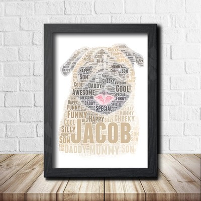 Carlin 1 Animal Imprimé Poster Word Art Cadeau Imprimé Love Votre Chien Cadeau Ebay