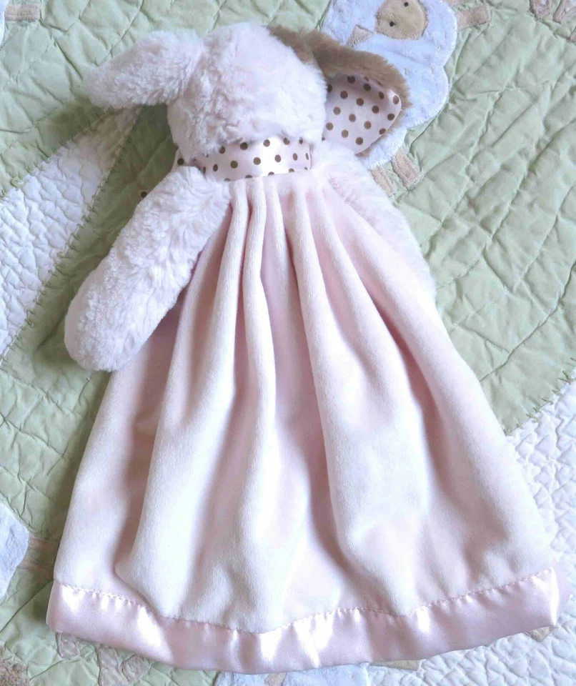 Bearington Baby Collection Cachorro Perro Rosa Satinado Niña Manta de Seguridad Juguete Lovey Foto 3 de 4