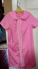 Vintage Lindsay Jordon Cotton Pink Robe Size M/L