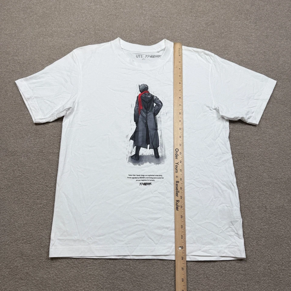 Kamen Rider x Uniqlo Men's Shirt Size S White Short Sleeve Crew Neck Graphic Tee - Image 3 of 4