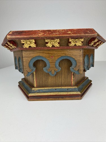 Neogotik Neugotik Holz Regal Tabor Podest Konsole Sakral Kirche Antik 19. Jhd.