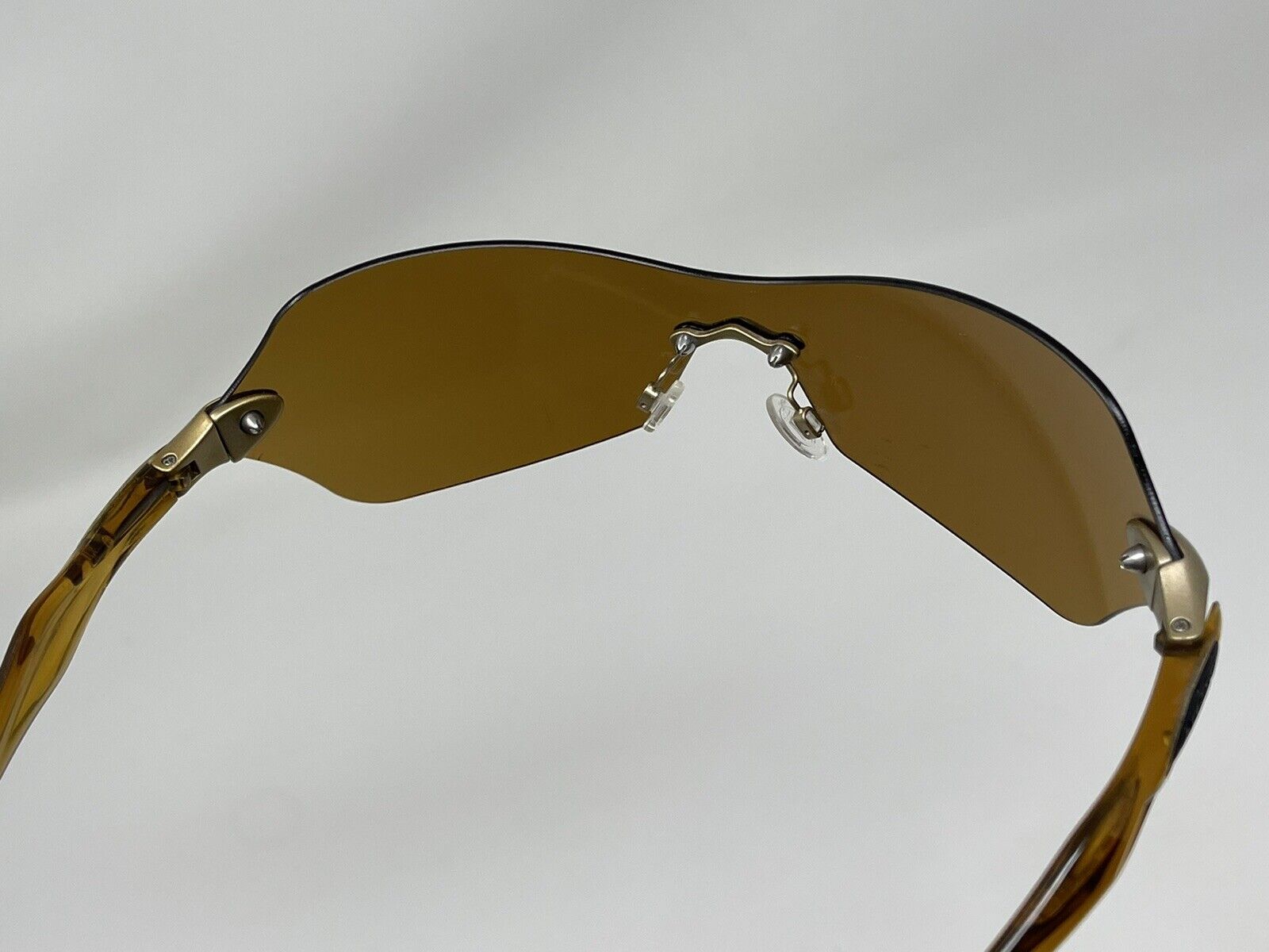 Oakley Dartboard Sunglasses Rimless Shield Brown Scratches On 