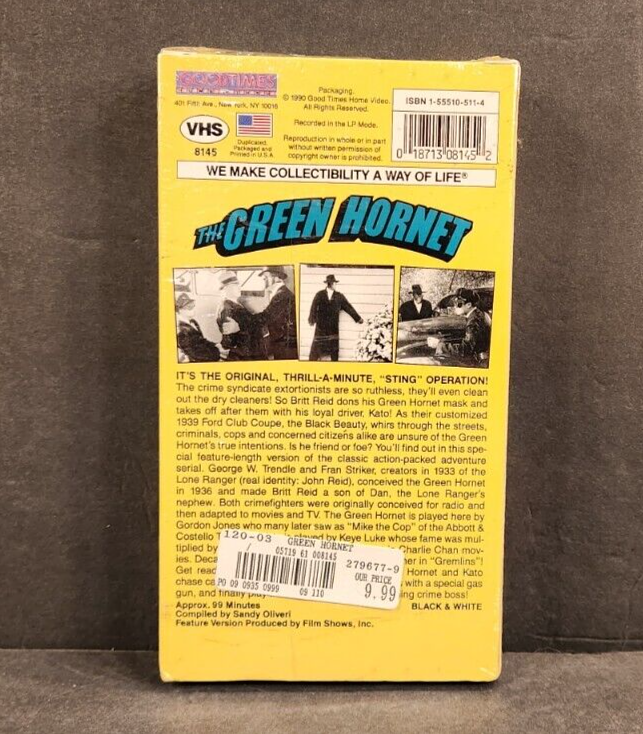 THE GREEN HORNET VHS FACTORY SEALED GOODTIMES MOVIE (VHS, 1990