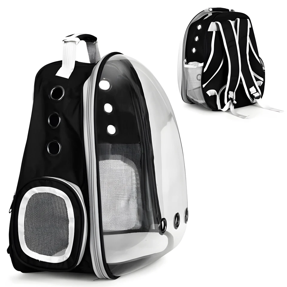 Katzenrucksack Katzen Hunde Transport Rucksack Hunderucksack Transparent Retoo - Bild 4 von 4