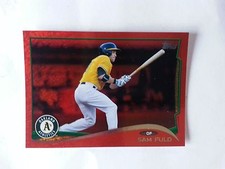 2014 Topps Update Sam Fuld #US229 Red Foil Oakland Athletics