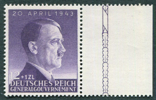 POLOGNE Gouvernement Général 1943 12g+1z SG456 comme neuf neuf neuf neuf neuf dans son emballage extérieur FG Anniversaire d'Hitler #B01 - Photo 1/1