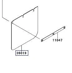 Aba de lama traseira Kawasaki MULE com suporte substitui o fabricante de equipamento original 35019-1244 - Imagem 2 de 4