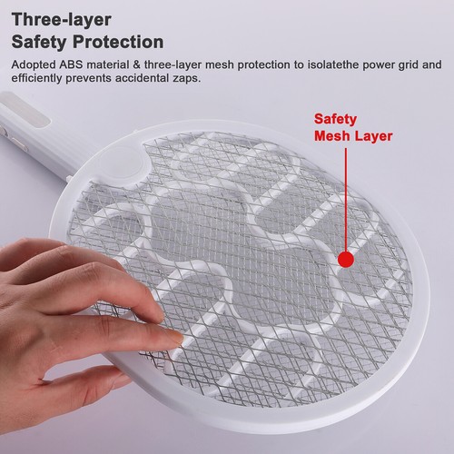 Rechargeable Electric Mosquito Fly Swatter Instant Zapper Insect Killer Racket - Picture 30 of 119