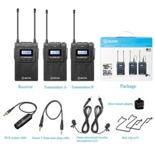 BOYA BY-WM8 Pro-K2 UHF Dual-Channel Wireless Microphone System Broadcast-Quality