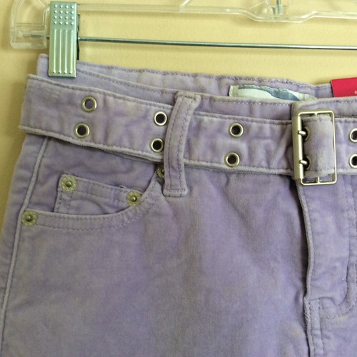 NWT Rave Girl Lilac Velvet Mini Skirt Belted Girl's Size 10 - Picture 2 of 9