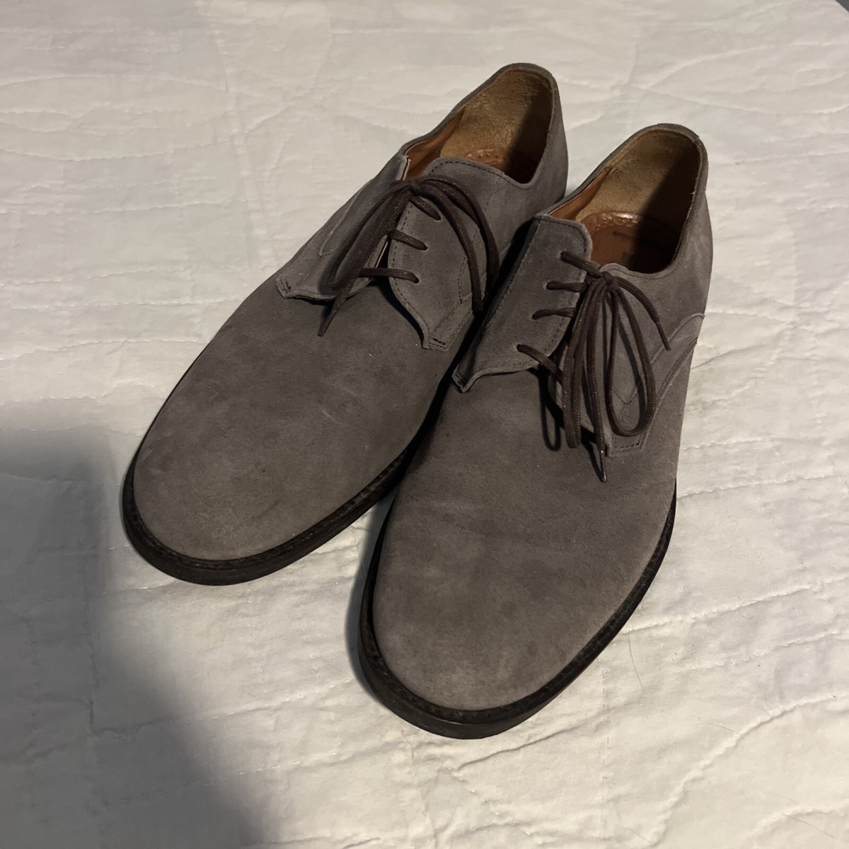 Johnston Murphy Headley Plain Toe Suede Oxford Gray Men display picture 1