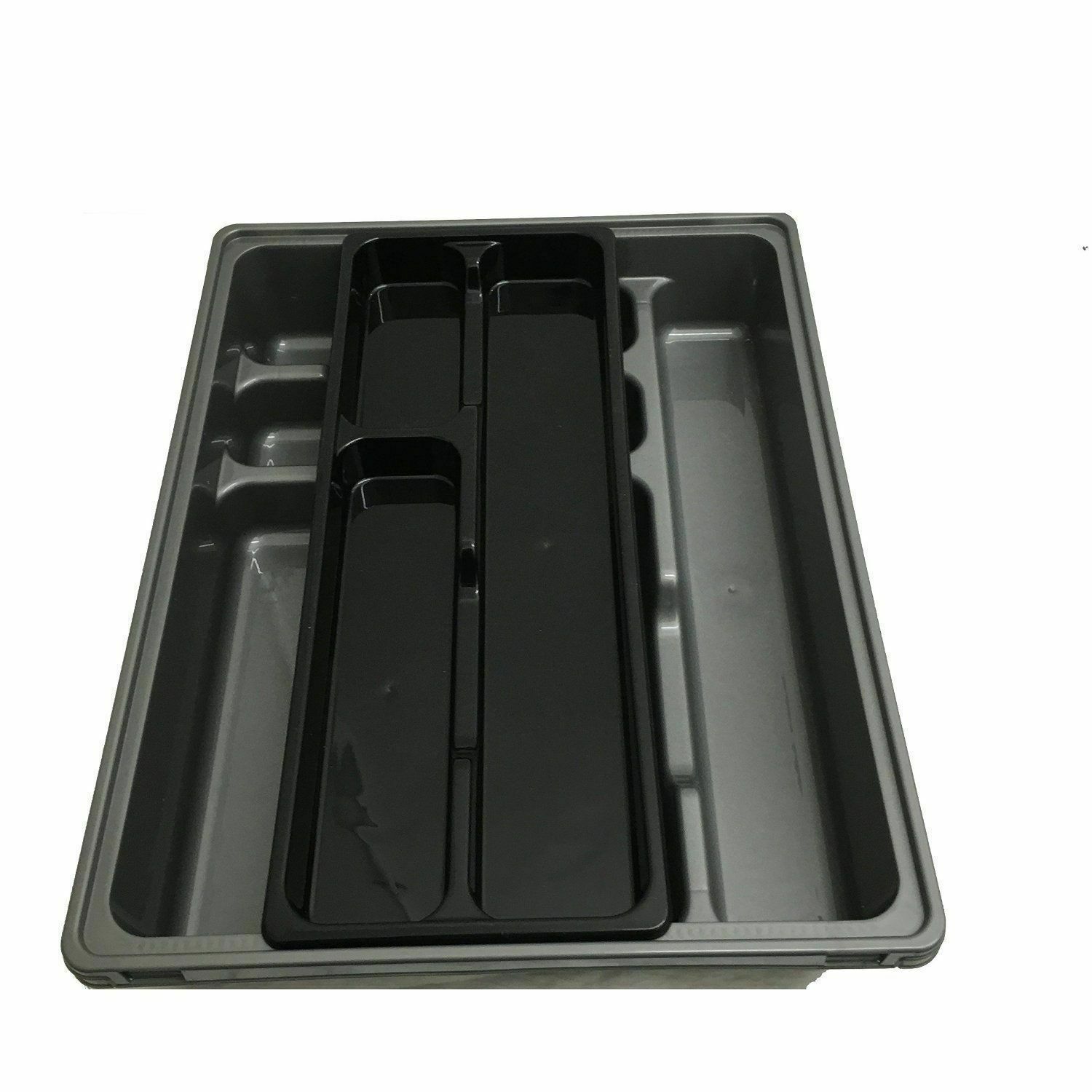 CUTLERY HOLDER TRAY PLASTIC EXTENDABLE 9 COMPARTMENT ADJUSTABLE DRAWER