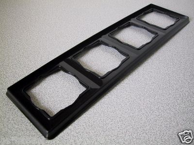 KOPP Abdeckrahmen 4-fach Rahmen RIO onyx-schwarz UP Unterputz 4fach